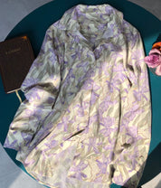 Jade Rabbit Iris Silk Crepe Shirt - Lapel Collar