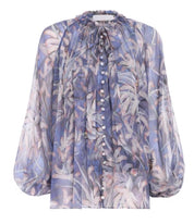 Flutter into Style with our Light Purple Butterfly Fairy Silk Crepe Shirt Perfect for the Fashionable Women