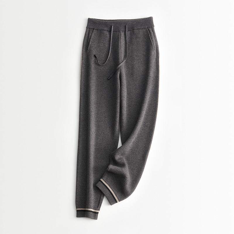 Black wool pants, Womens long wool pants, winter wide leg wool pants, –  Ylistyle