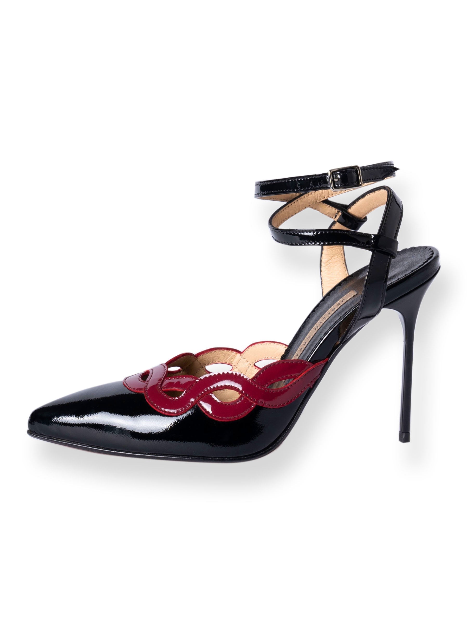 LOLA NERO 9.5cm Italian Leather Heels