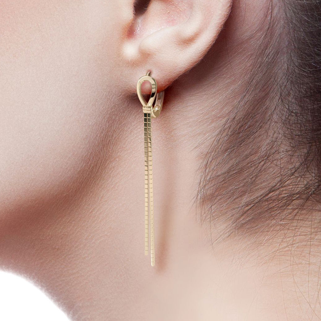 Loop Drop Earrings - Fine 14K Gold