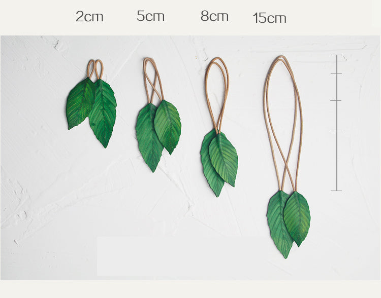 Elm Leaf Handmade Leather Keychain