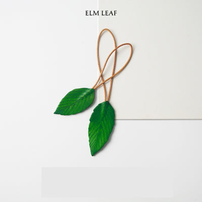 Elm Leaf Handmade Leather Keychain
